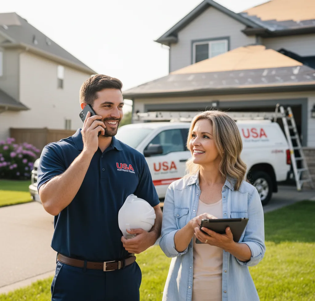 USA Roof Repair Experts customer support in Buhl